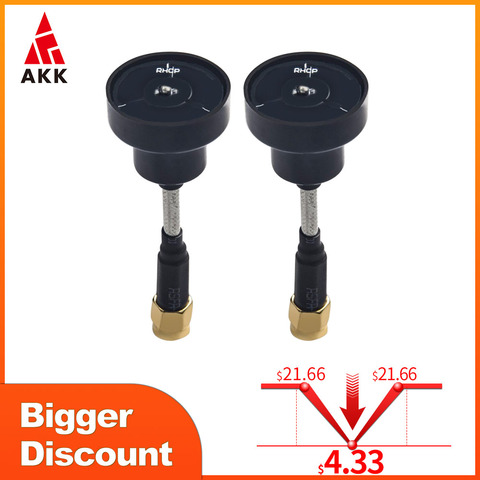 AKK T11/T00 2pcs 5.8GHz 5dBi RHCP Omnidirectional Pagoda Antenna For FPV Multicopter SMA Male ► Photo 1/6