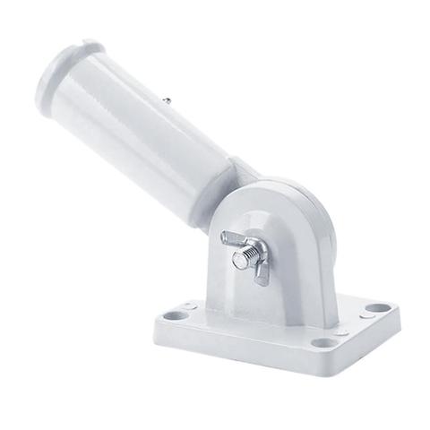 Aluminum White Adjustable Wall Mount Flagpole Holder Heavy Rust Flag Coated Pole Base Bracket Stand Proof Duty K7D0 ► Photo 1/6