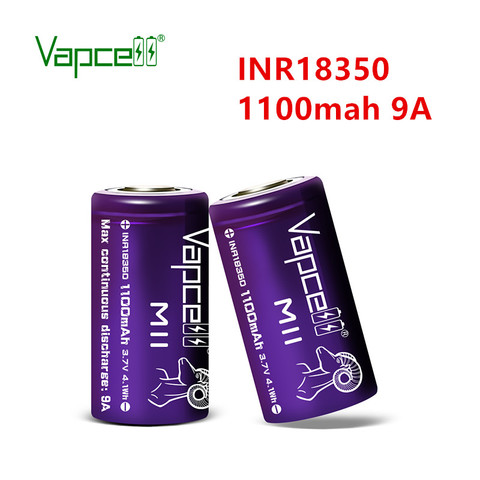 Vapcell 100% original INR 18350 1100mah 9A M11 lithium Battery mooch test 3.7V rechargeable batteries Free shipping ► Photo 1/6