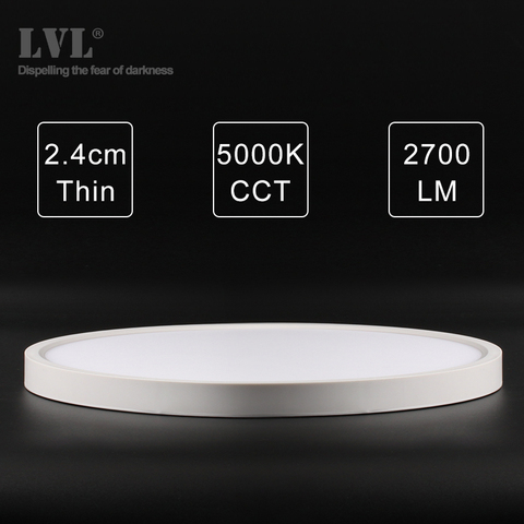 Led Ultrathin Panel Light 12W 18W 24W 32W 230V Modern Lamp Indoor Lighting Fixture Kitchen Bedroom Surface Mount Panel Lamp ► Photo 1/6