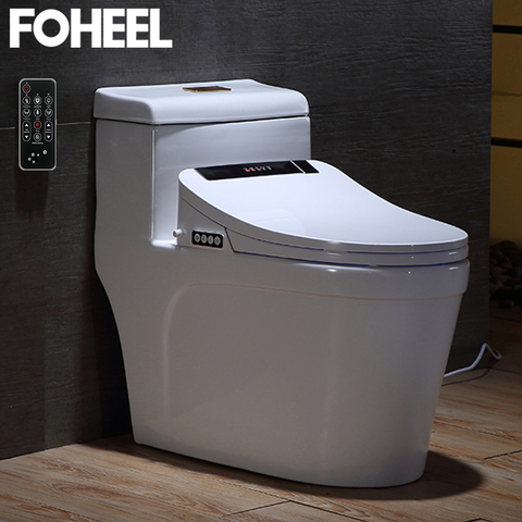 FOHEEL Toilet Seat Intelligent Elongated Electric LCD 3 Color Bidet Cover Smart Bidet Heating Sits Led Light Wc ► Photo 1/6