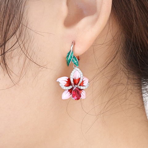 NEW Creative Lover Flower Earrings Classic Lady Stud Earrings Fashion Jewelry for Female Gift Aretes De Mujer Modernos 2022 ► Photo 1/5