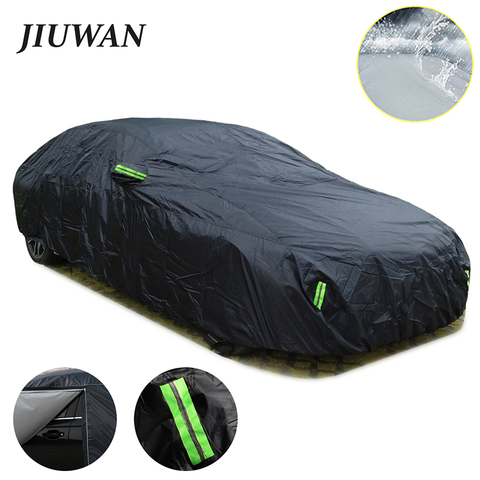 Universal SUV/Sedan Full Car Covers Outdoor Waterproof Sun Rain Snow Protection UV Car Zipper Design Black Car Case Cover S-XXL ► Photo 1/6