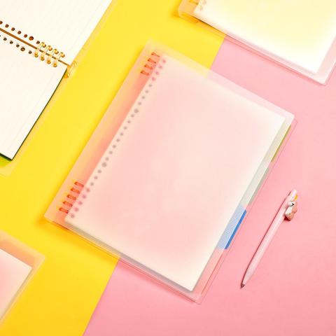 JIANWU 1set  A5 B5 Macaron color Binder notebook Diary Schedule book planner diary Loose-leaf binder  School supplies kawaii ► Photo 1/6