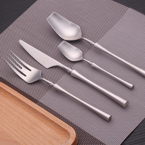 Spklifey Dinnerware Spoon and Fork Set Cutlery Spoon and Fork Set Dinnerware Set Silver Dinner Set Cutlery Stainless Steel ► Photo 1/6