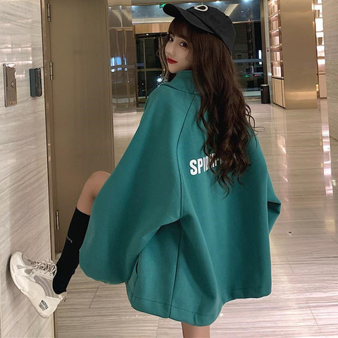 Women Black Fashion Female Streetwear Kawaii Female Girls Autumn Party Fashion Loose Coat Women Korea Casual Spring Sweatshirts ► Photo 1/6