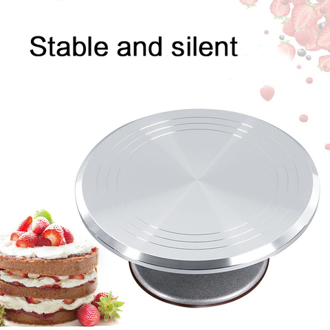 Aluminum alloy DIY Cake Revolving Turntable Decor Stand Platform Cup Cake Rotating Decorating Baking Tools Bakeware ► Photo 1/5