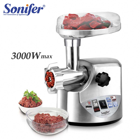 3000W Max Powerful Electric Meat Grinder Home Sausage Stuffer Meat Mincer  Tool