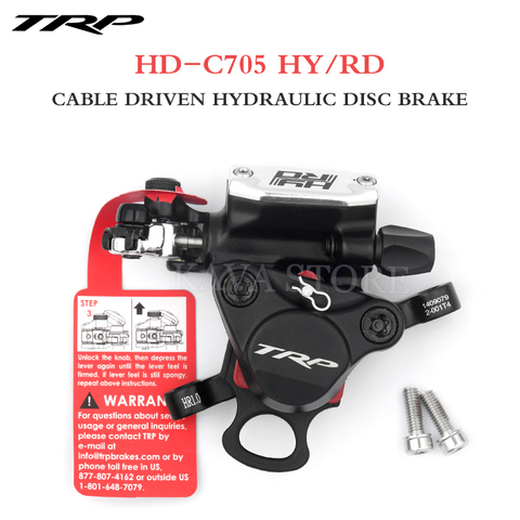 TRP HD-C705 Cable Actuated Hydraulic Disc Brake Open System Dual Piston Brakes Calipers 225g For CX Road Bike Disc brake ► Photo 1/6