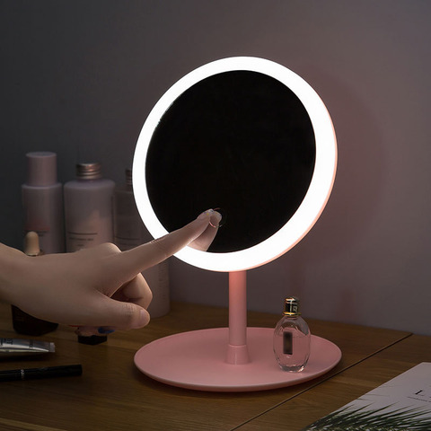 Led Makeup Mirror M007 Smart Touch, Vanity Mirrors With Lights And Desk
