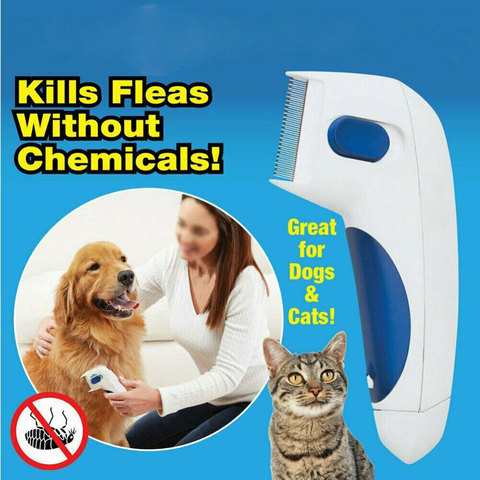 Electronic Flea Comb for Pet Dogs & Cats Kills & Stuns Fleas Kill Lice Cleaner Electric Head Comb ► Photo 1/6