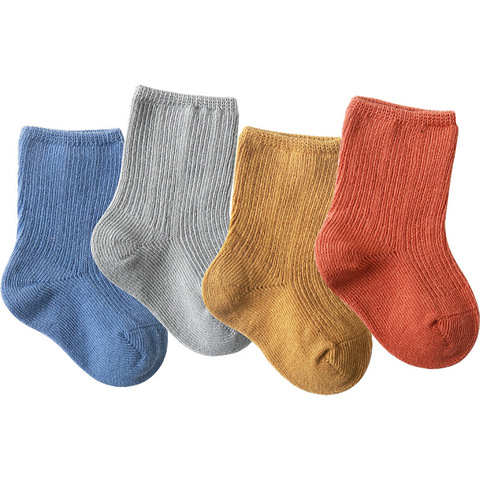 3 Pairs Baby Girl Boy Socks Toddler Cotton Baby Winter Clothes Accessories Pure Color Combed Cotton Baby Socks For Autumn 2022 ► Photo 1/6