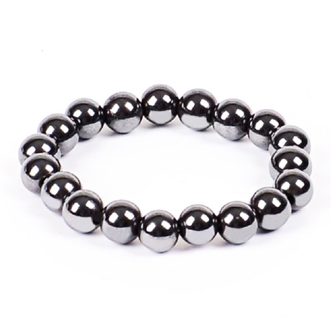 Fashion 6/8/10mm Magnetic Bracelets for Women Nature Hematite Beads Bracelet Therapy Health Care Magnet Hematite Men's Jewelry ► Photo 1/6