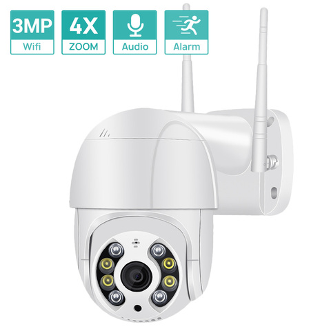 3MP Super Mini PTZ Wifi Camera H.265 Wireless/Wired ONVIF IP Camera 4xDigital Zoom Auto Tracking AI Human Detection ICSEE ► Photo 1/6