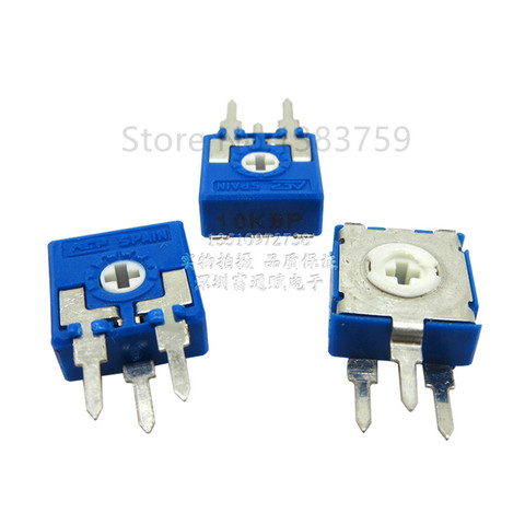 5pcs Adjustable Resistor CA9 Vertical Cross Hole 10K PT10 Spain Potentiometer ► Photo 1/1