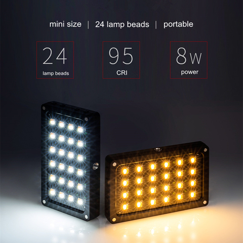 Viltrox RB08 Mini LED Video Light Portable Camera Light Panel 2500K~8500K Bi-Color CRI95+ Built-in battery for DSLR Camcorder ► Photo 1/6