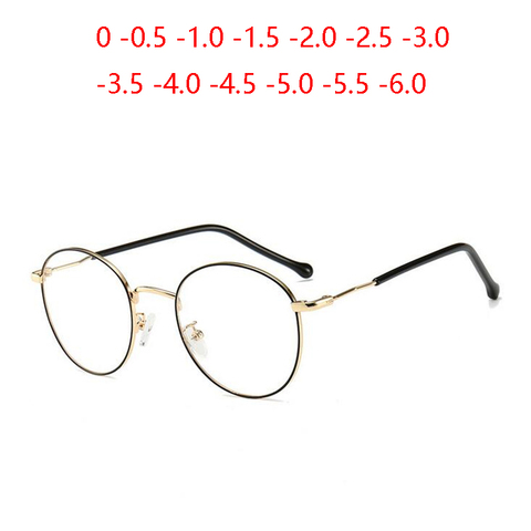 Oval 1.56 Aspherical Lens Prescription Eyeglasses Women Men Student Optical Spectacle Nearsighted Glasses 0 -0.5 -0.75 To -6.0 ► Photo 1/6