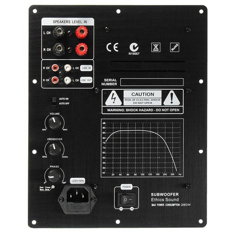 100V~240V HIfi Mono 280W Heavy Subwoofer Digital Power Amplifier Board Active Power Amplifier Board Pure Bass TAS5630B ► Photo 1/6