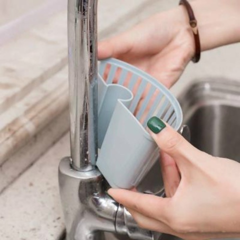 Debris Drain Rack Sink Plastic Hanging Basket Racks Shelf Spout Holder Sponge Storage Kitchen Supplies Faucet Rack ► Photo 1/6