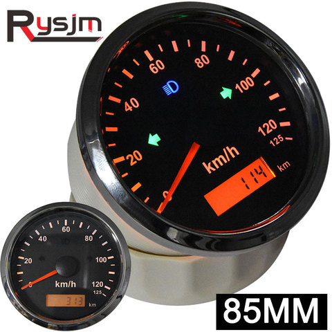 New 85mm GPS Speedometer 200kmh 120kmh Speed Gauge Digital Odometer ATV UTV Motorcycle Marine Boat Meter Waterproof 12V/24V ► Photo 1/6