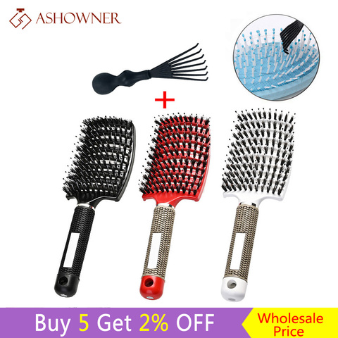 Detangle Hairbrush Women Hair Brush Massage Comb Brush for Hair Hairdressing Tools Curly Wet combing brushes barber hair comb ► Photo 1/6