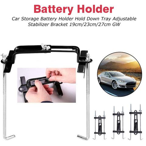 Universal Metal Adjustable Battery Holder Stabilizer Mount Storage Rack Fixed Bracket Stand Automobile Car Accessories19/23/27CM ► Photo 1/6