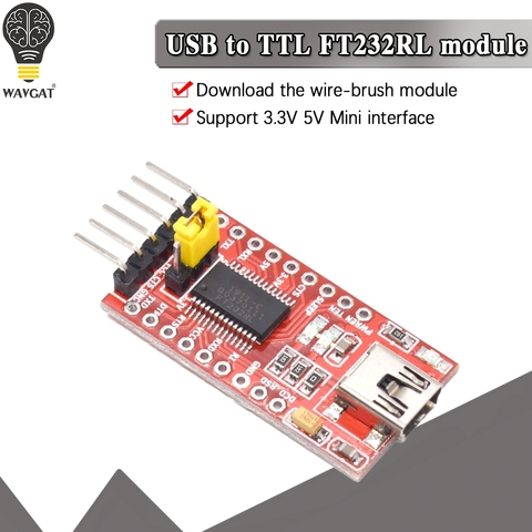 WAVGAT FT232RL FTDI USB 3.3V 5.5V to TTL Serial Adapter Module for Arduino FT232 Mini Port.Buy a good quality Please choose me ► Photo 1/6