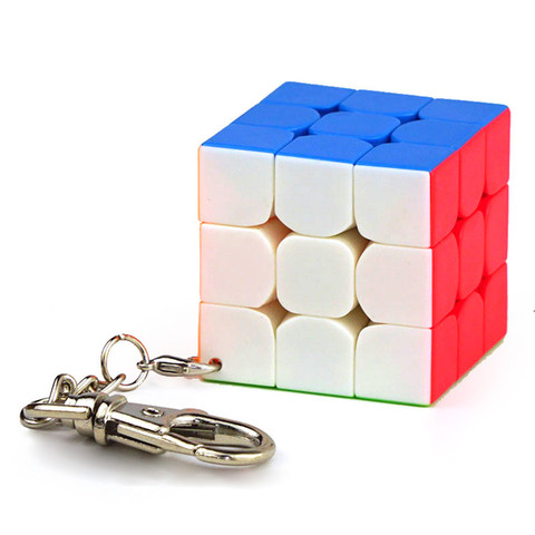 MoYu KeyChain Mofangjiaoshi 3cm 3.5cm Mini 3x3x3 Magic Cube KeyChain Professional Educational toys Key Ring cubo magico Puzzle ► Photo 1/6