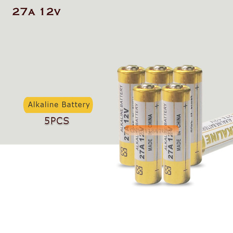 5PCS 27A 12V dry alkaline battery 27AE 27MN A27 for doorbell,car alarm,walkman,car remote control etc ► Photo 1/6