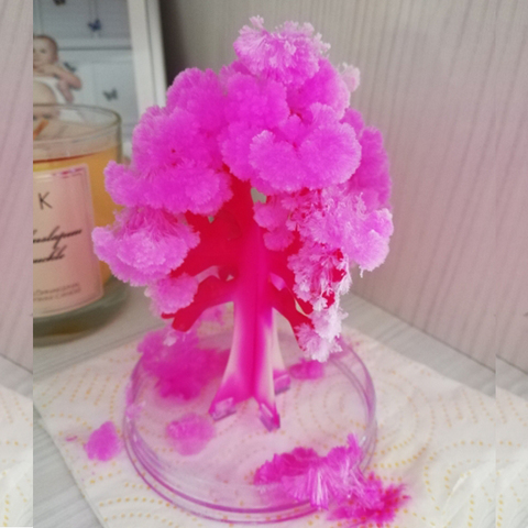 2022 89x73mm Mini Visual Magic Artificial Sakura Trees Decorative Growing DIY Paper Tree Gift Novelty Baby Toy Flower Exploring ► Photo 1/6