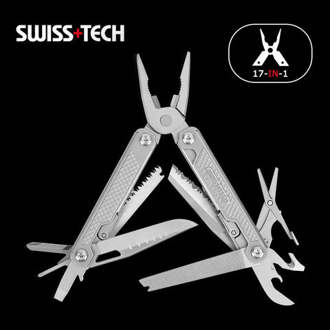 SWISS TECH 17 in 1 Multi Plier Folding Plier Wire Stripper Outdoor Camping Multitool Pocket Mini Portable New Arrival Pliers ► Photo 1/6