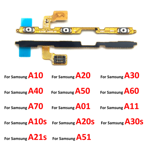 Volume Power Switch On Off Button Key Flex For Samsung A10 A20 A30 A40 A50 A70 A01 A11 A10s A20s A21s A30s A51 A21 A31 A71 A50s ► Photo 1/6