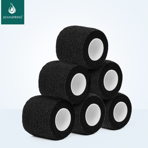 Black Tape Tattoo Handle Bandage Anti-slip Athletic Nonwoven Waterproof Disposable Self-adhesive Elastic Bandage Grip Cover Wrap ► Photo 1/6