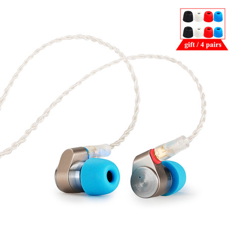 TINHIFI T2 /T2 Pro Double Dynamic Drive  3.5mm In Ear Earphone HIFI Bass Metal Earphone MMCX Detachable Headset TIN T2 T4 T3 P1 ► Photo 1/6