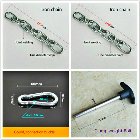 Gym Metal Chains Bolts Gourd Buttons Fitness Equipment Joints Anaerobic Exercise Wire Rope Iron Chain Counterweight Pin ► Photo 1/5