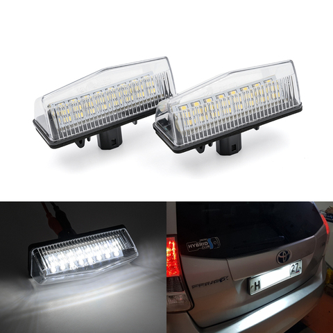 2x Fits For Toyota Prius XW20 XW30 Prius Plus/V Venza Matrix RAV4 For Lexus CT200h Scion tC SMD White Led License Plate Lights ► Photo 1/1