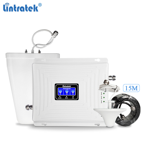 Lintratek Repeater GSM 2G 3G 4G Signal Booster 900 1800 2100MHz Tri Band  Booster GSM 900 1800 3G 2100 Signal Ampli KW20C-GDW ► Photo 1/6