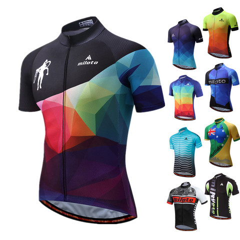 2021 Cycling Jerseys Mens Racing Tops Shirts Short Sleeve Bicycle Shirts Uniform 