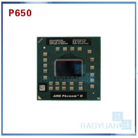 Laptop cpu processor AMD  Phenom P650 HMP650SGR23GM P650 CPU Dual core 2.60 GHz 2MB L2 Cache Socket S1 (S1g4) PGA638 ► Photo 1/1