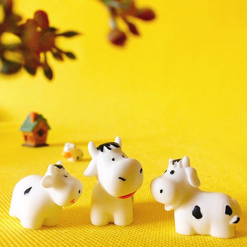 10 Pcs/plastic cow sheep/doll house decor/fantasy miniatures/fairy garden gnome/moss terrarium decor/crafts/bonsai/figurine ► Photo 1/6