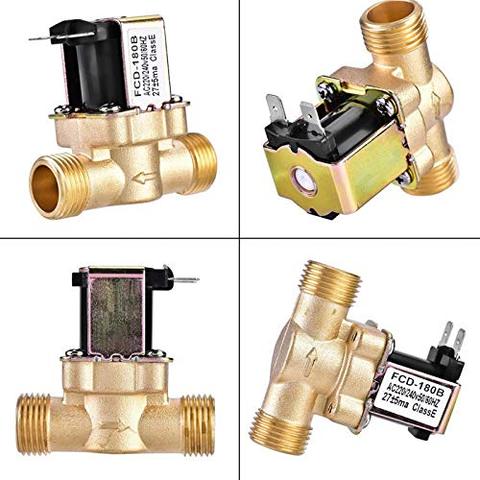 G1/2'' Brass electric solenoid valve N/C 12v 24v 220v G3/4'' Water Air Inlet Flow Switch for solar water heater valve ► Photo 1/5