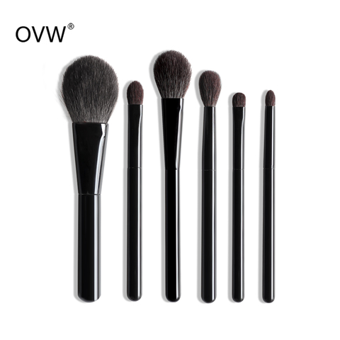 OVW DLH pedzle do make up brushes kit set professional goat hair synthetic hair tapered blenders setting brush powder makeup ► Photo 1/6