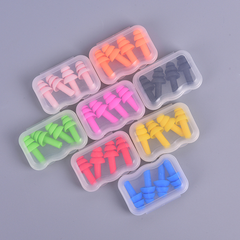 2 Pair Ear Plugs Sleep Noise Prevention Earplugs Travel Sleeping Noise Reduction Swim Tools ► Photo 1/6