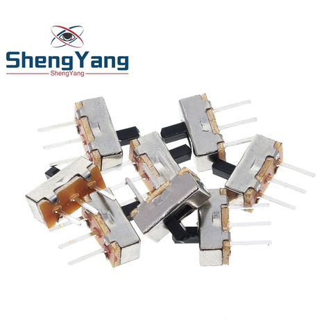 10pcs Interruptor on-off mini Slide Switch SS12D00 SS12D00G3 3pin 1P2T 2 Position High quality toggle switch Handle length:3MM ► Photo 1/6