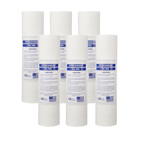 10 Inch 1&5 Micron Sediment Water Filter Universal House Cartridge Reverse Osmosis for Well Water 3 Piece ► Photo 1/5