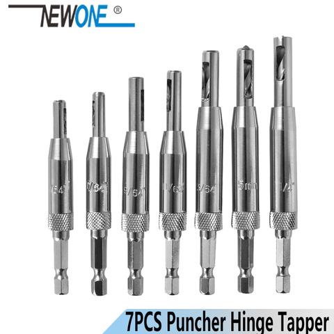 7pcs/set power tool Core Drill Bit Set Hole Puncher Hinge Tapper for Doors Self Center Woodworking Tools milling cutter ► Photo 1/5
