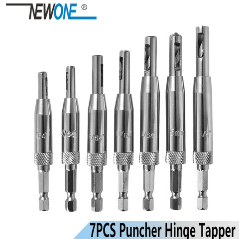 7pcs/set power tool Core Drill Bit Set Hole Puncher Hinge Tapper for Doors Self Center Woodworking Tools milling cutter ► Photo 1/5