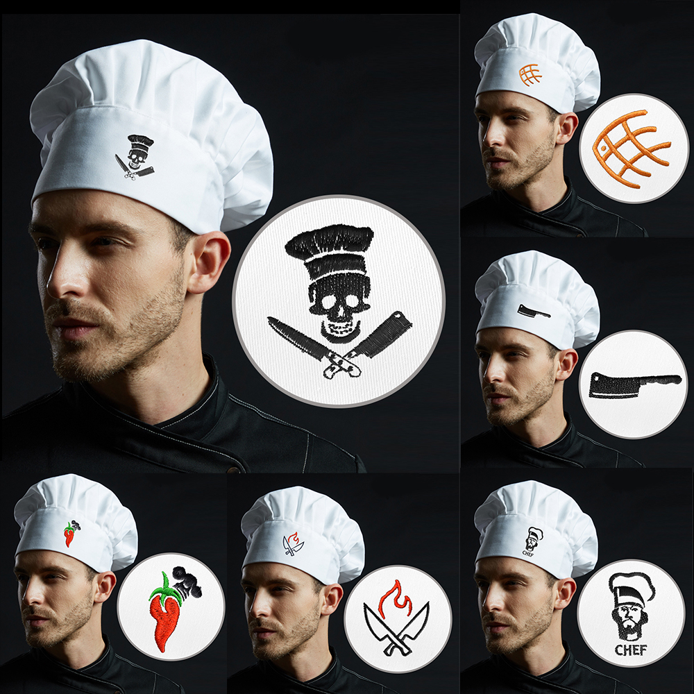 Men Women Chef Hat Restaurant Waiter Baseball Cap Kitchen Cook Uniform Headwear 