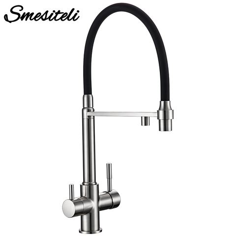 Reverse Osmosis Tri Flow 3-in-1 Faucet 3 Way Water Filter Kitchen Tap In Stainless Steel ► Photo 1/6
