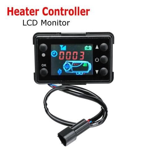 Universal 12V/24V Air Heater Parking Heater Controller Kit LCD Monitor Switch+Remote Control For Car Track Diesels Air Heater ► Photo 1/6